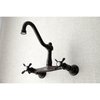 Kingston Brass KS3245BEX 8" Center Wall Mount Bathroom Faucet, Oil Rubbed Bronze KS3245BEX